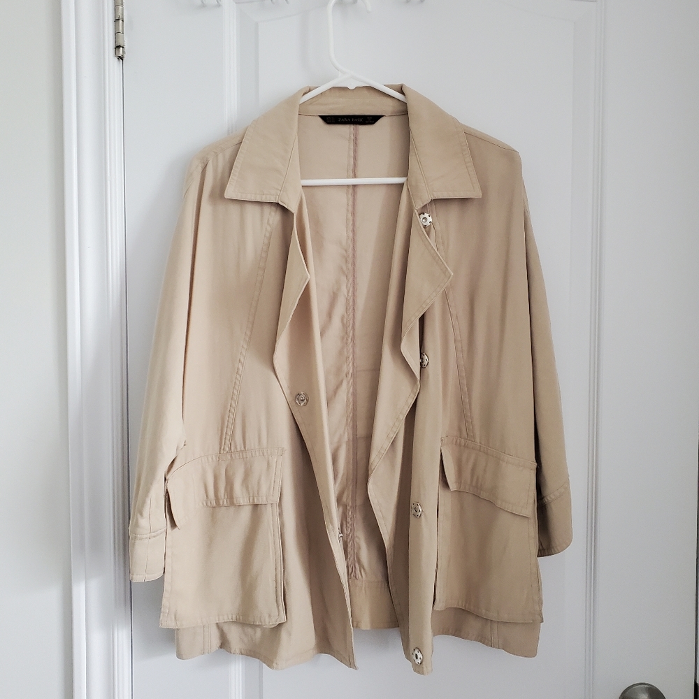 EUC Zara Flowy Trench Coat